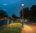 Modern Villa Solar Garden Post Light LED Outdoor Solar Path Lamp Single & Double Head Waterproof Courtyard Street Light For Villa Park Resort Wholesale