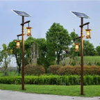 Chinese Style Solar Courtyard Lamp Retro Outdoor Solar Path Light LED Garden Street Light For Villa Park Community Wholesale