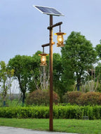 Chinese Style Solar Courtyard Lamp Retro Outdoor Solar Path Light LED Garden Street Light For Villa Park Community Wholesale