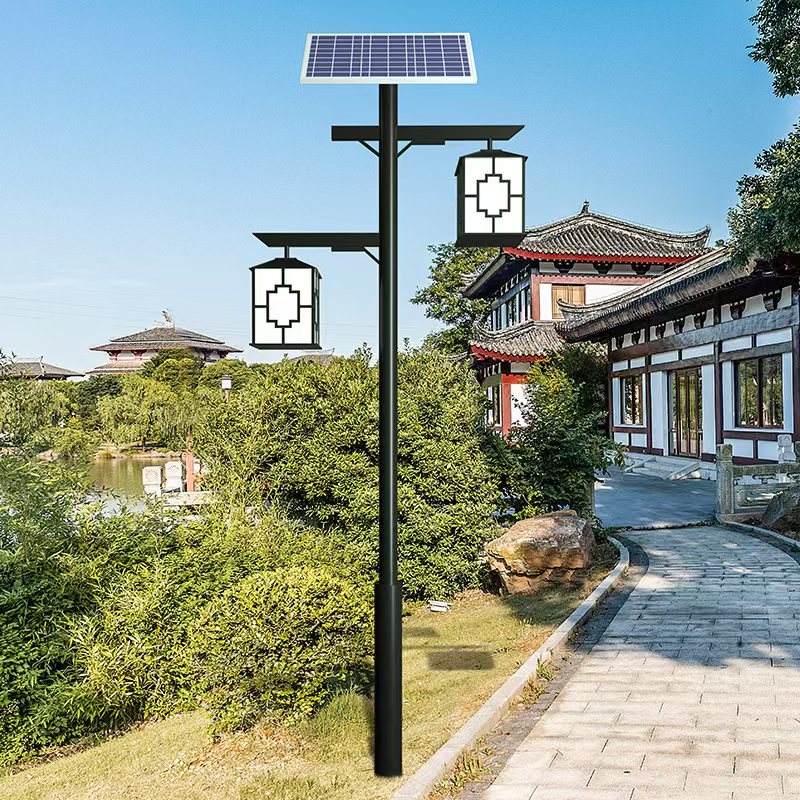 Chinese Style Solar Courtyard Lamp Retro Outdoor Solar Path Light LED Garden Street Light For Villa Park Community Wholesale