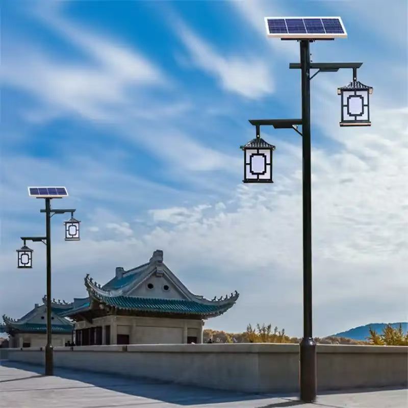 Chinese Style Solar Courtyard Lamp Retro Outdoor Solar Path Light LED Garden Street Light For Villa Park Community Wholesale