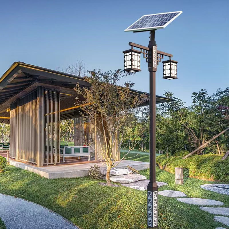 Chinese Style Solar Courtyard Lamp Retro Outdoor Solar Path Light LED Garden Street Light For Villa Park Community Wholesale