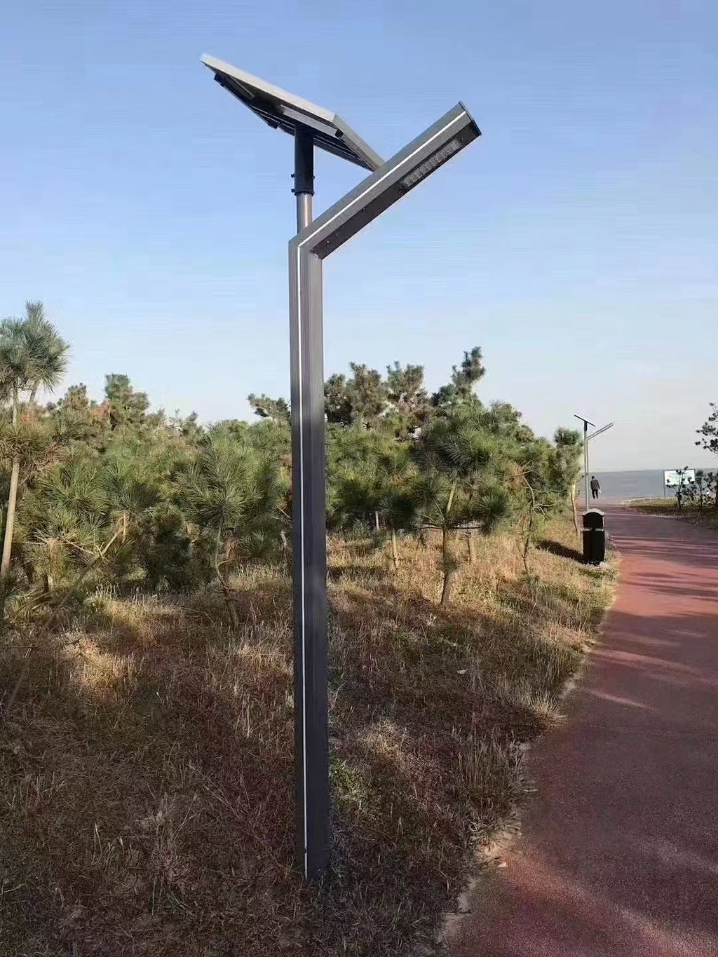 Modern Integrated Solar Courtyard Light LED Outdoor Solar Pathway Lamp Waterproof Garden Street Light for Park Walkway Community Wholesale