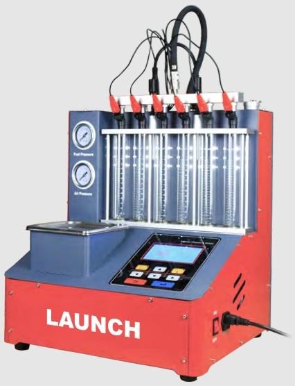 LAUNCH CNC602A Ultrasonic Fuel Injector Cleaning Machine 6 Cylinder Injector Flow Tester