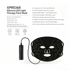 Silicone LED Face Mask Red Light Therapy 7 Colors Photon Mask for Anti-Aging Acne Reduction