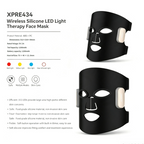 Silicone LED Face Mask Red Light Therapy 7 Colors Photon Mask for Anti-Aging Acne Reduction