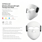 Silicone LED Face Mask Red Light Therapy 7 Colors Photon Mask for Anti-Aging Acne Reduction