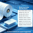 RFID Card Inlay Blank Smart Card Inlay Manufacturer | MIFARE DESFire ICode2 PVC PET Contactless Card Inlay Wholesale