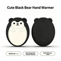 Cute Black Bear Thermal Conductive Silicone Hand Warmer KS-25 Mini Rechargeable Pocket Hand Heater