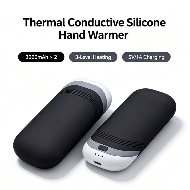 Thermal Conductive Silicone Hand Warmer KS-22 Double-Sided Rechargeable Pocket Heater
