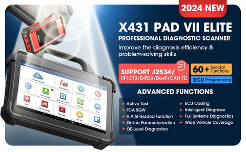 LAUNCH X431 PAD7 Professional Car Diagnostic Tool 256GB Android9 ADAS TPMS Key Programming